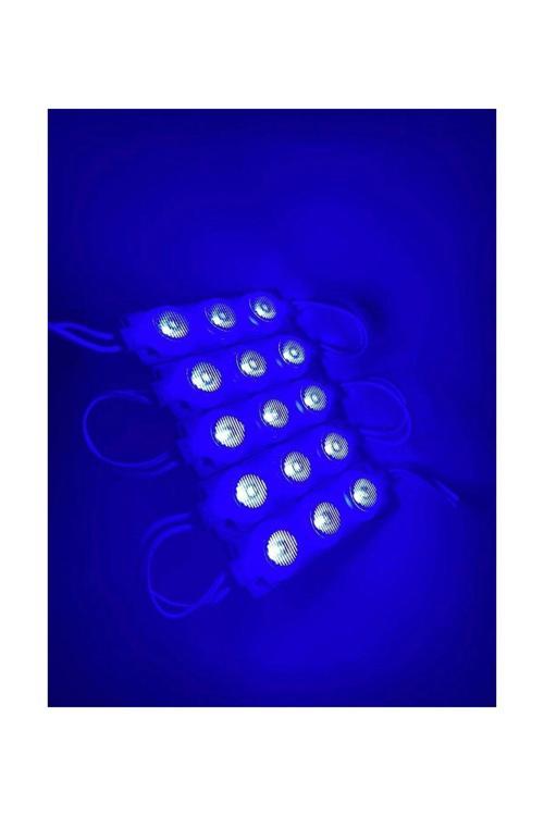 Modül 3 Led 3W Kablolu Parmak Led 5 Adet Mavi Renk