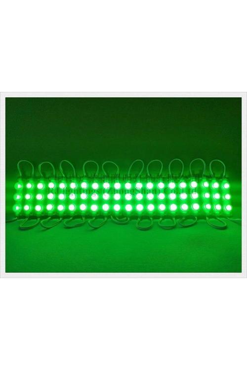 Modül 3 Led 3W Kablolu Parmak Led 5 Adet Yeşil Renk