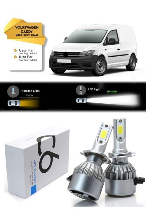 Volkswagen Caddy Uzun Far Kısa Far Led Xenon Şimşek Etkili 2004-2009 Arası