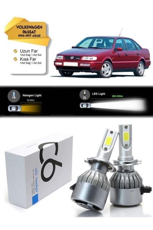Volkswagen Passat B4 Uyumlu Uzun Far Kısa Far Led Xenon Şimşek Etkili 1994-1997 Arası