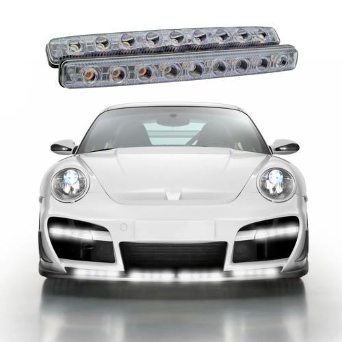 12V 9 Ledli 36W Beyaz Gündüz Ledi - Sarı Sinyalli IP4 Metal Kasa