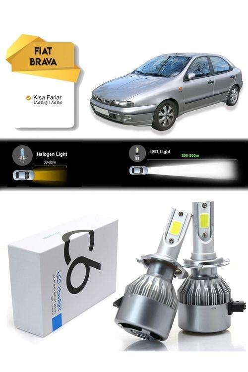 Fiat Brava  Uyumlu Kısa Far Led Xenon Şimşek Etkili