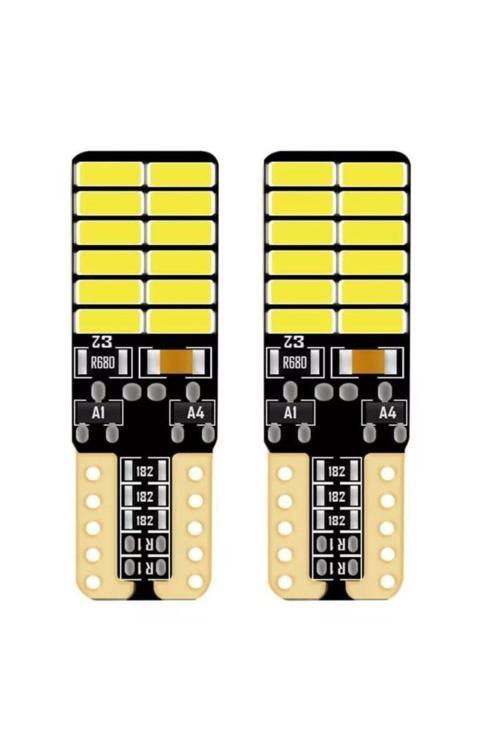 2 Adet Buz Mavi Renk T10 Dipsiz Led Ampul 24 Ledli Park Ampulü Gündüz Farı Yüksek Işık Güçlü