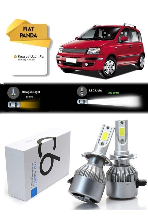 Fiat Panda Uzun Far Kısa Far Şimşek Etkili Led Xenon Uyumlu