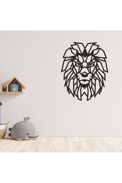 Lazer Kesim Mdf Tablo Aslan Figürlü Dekoratif Otantik Tablo 34Cm 41Cm