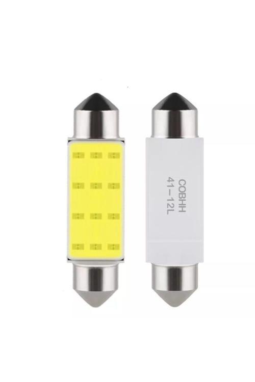 2 Adet Sofit Led Aydınlatma Tavan Plaka Oto İç Aydınlatma Süper Güçlü Beyaz Işık 39Mm