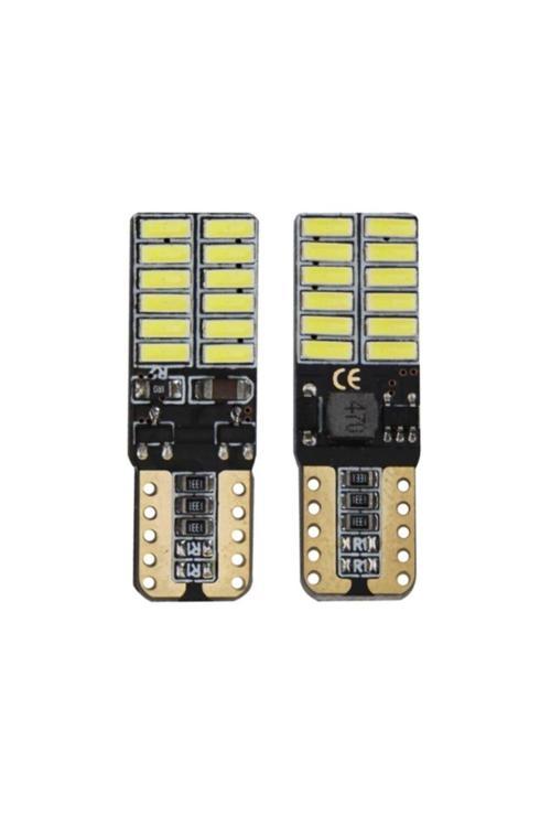 2 Adet Turuncu Renk T10 Dipsiz Led Ampul 24 Ledli Park Ampulü Gündüz Farı Yüksek Işık Güçlü