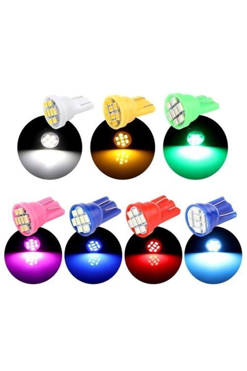 2 Adet Sarı Renk - Mini Dipsiz Led Park Ampulü T10 - Her Araca Uyar