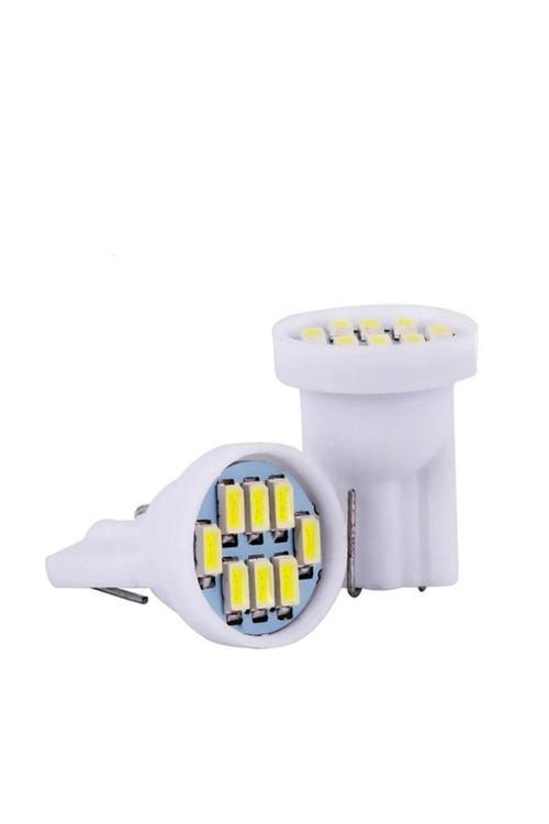 5 Adet Turuncu Renk T10 Park Ampulü Dipsiz Led Ampul 8 Ledli