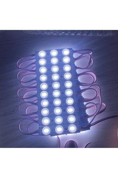 Beyaz 3 Ledli Kablolu Parmak Led 12 V 5Li