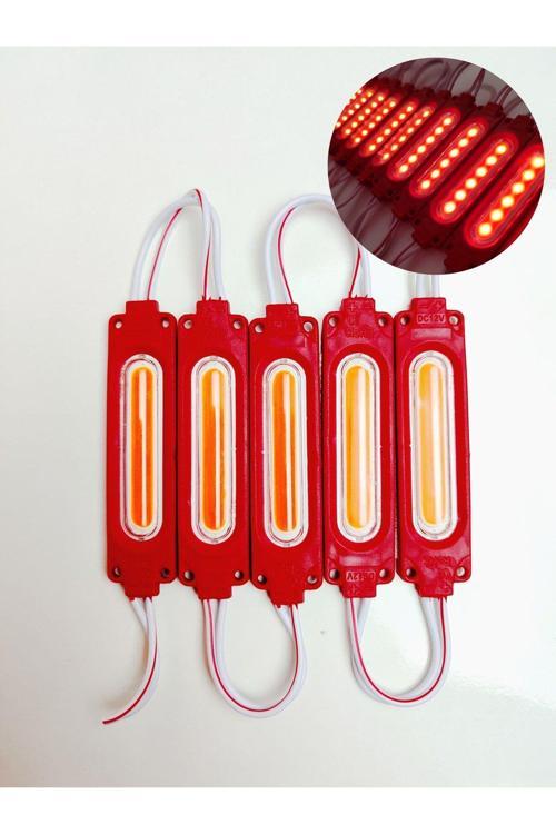 Cob Ledli Su Geçirmez Mercekli Kırmızı Neon Parmak Led 5 Adet