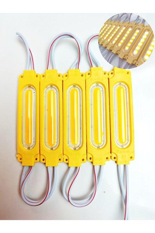 Cob Ledli Su Geçirmez Mercekli Sarı Neon Parmak Led 5 Adet