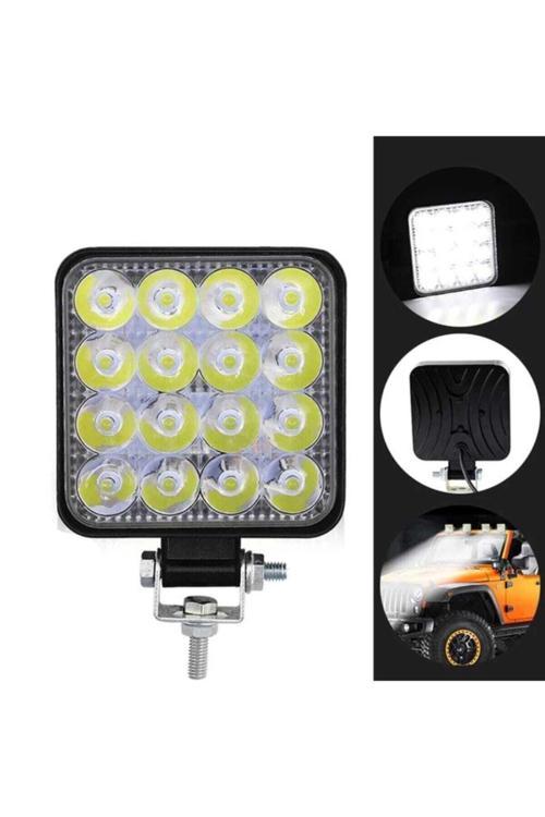 Off Road Tepe Lambası Off Road Sis Bar Led Güçlü Beyaz Işık 16 Ledli 4 Adet