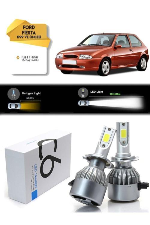 Ford Fiesta Uyumlu Kısa Far Led Xenon Şimşek Etkili 1999 Ve Öncesi