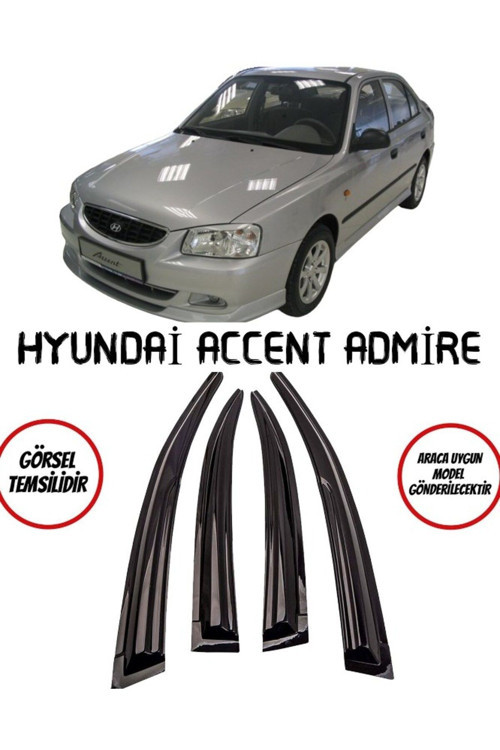 Hyundai Accent Admire 2003-2005 Arası Cam Rüzgarlığı 4Lü