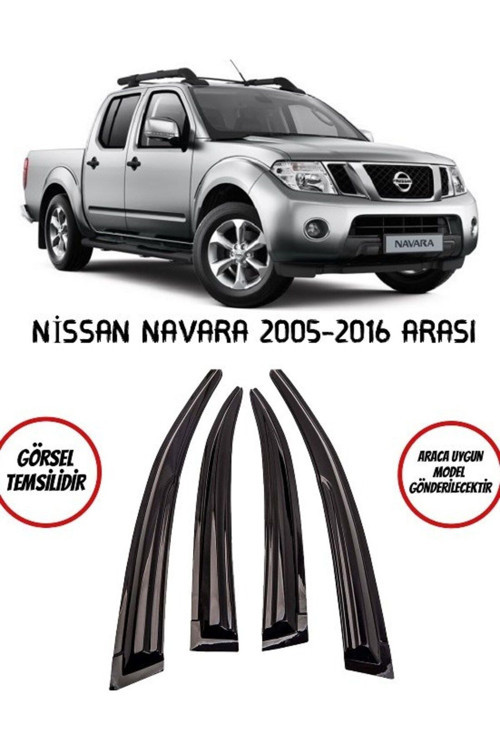 Nissan Navara 2005-2016 Cam Rüzgarlığı 4Lü