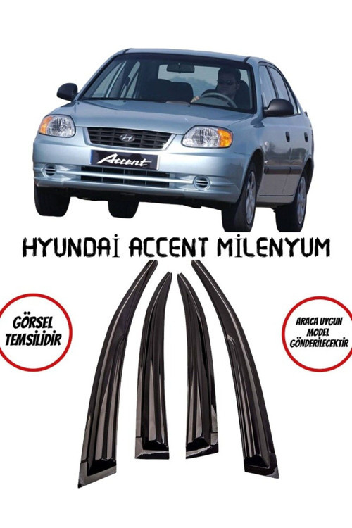 Hyundai Accent Milenyum Cam Rüzgarlık 4Lü Takım