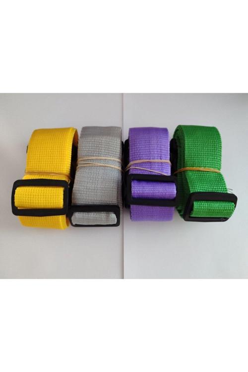 Sarı, Gri, Mor Ve Yeşil Renk Valiz Kemeri 4 Cm Toplam 4 Adet