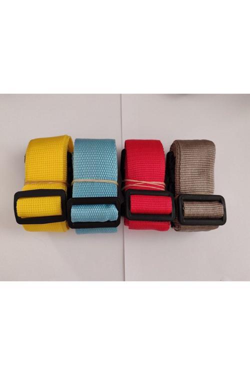 Sarı, Turkuaz, Kırmızı Ve Bej Renk Valiz Kemeri 4 Cm Toplam 4 Adet