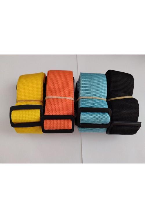 Sarı, Turuncu, Turkuaz Ve Siyah Renk Valiz Kemeri 4 Cm Toplam 4 Adet