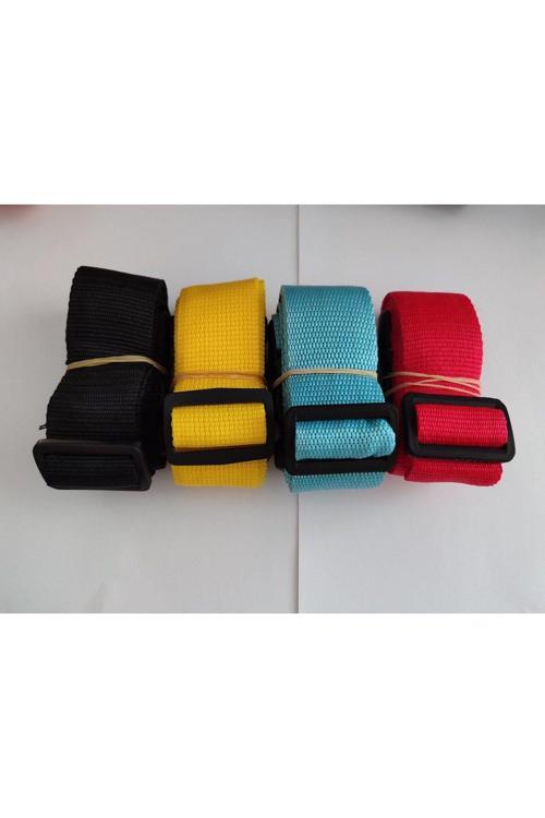 Siyah, Sarı, Turkuaz Ve Kırmızı Renk Valiz Kemeri 4 Cm Toplam 4 Adet