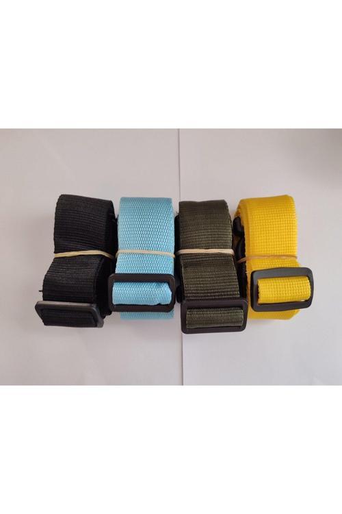 Siyah, Turkuaz, Haki Yeşil Ve Sarı Renk Valiz Kemeri 4 Cm Toplam 4 Adet