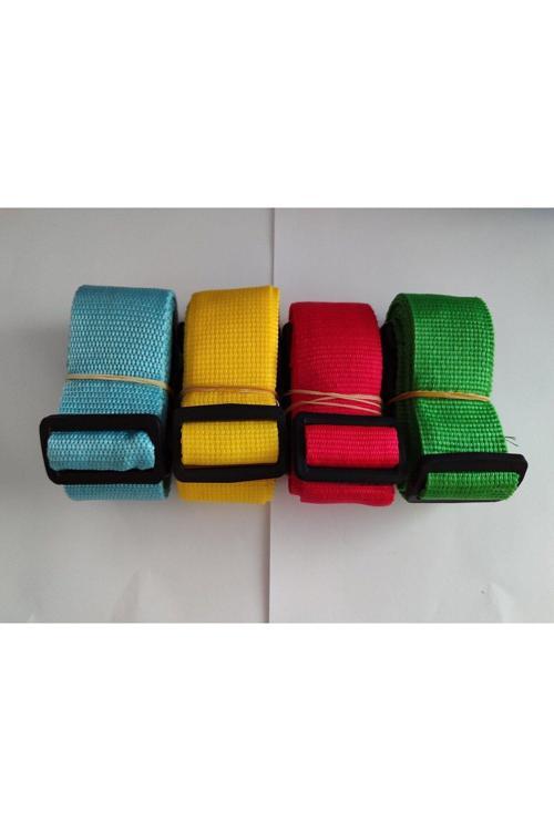 Turkuaz, Sarı, Kırmızı Ve Yeşil Renk Valiz Kemeri 4 Cm Toplam 4 Adet