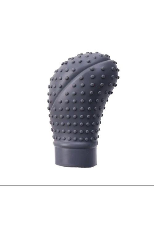 Universal Gri Esnek Silikon Vites Topuzu Kılıfı Oval