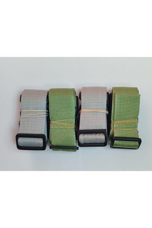 2 Adet Gri 2 Adet Su Yeşili Valiz Kemeri 4 Cm Toplam 4 Adet