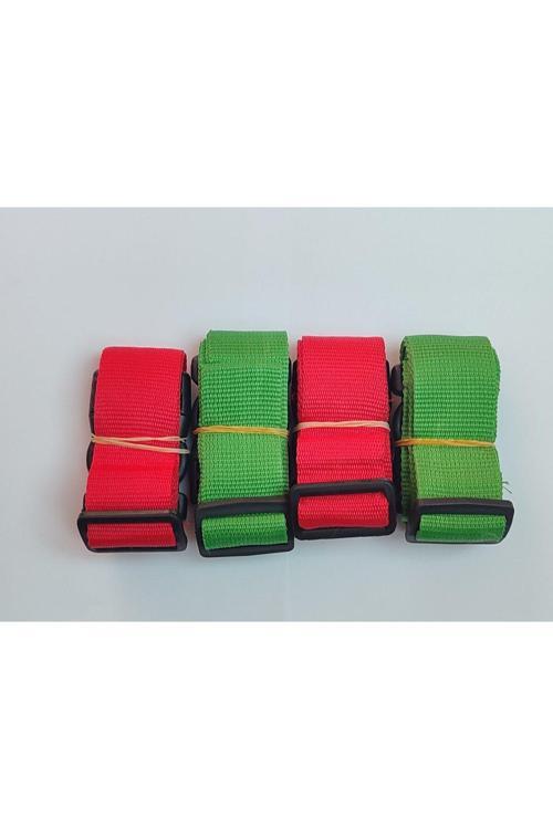 2 Adet Kırmızı 2 Adet Yeşil Valiz Kemeri 4 Cm Toplam 4 Adet