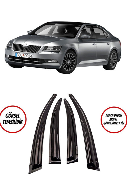 Skoda Super B Cam Rüzgarlığı 4Lü Takım 2015-2020 Arası