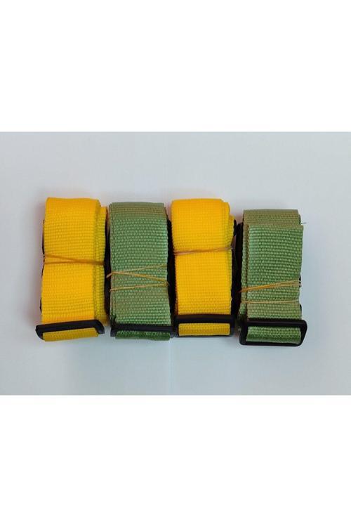 2 Adet Sarı 2 Adet Su Yeşili Yeşil Valiz Kemeri 4 Cm Toplam 4 Adet