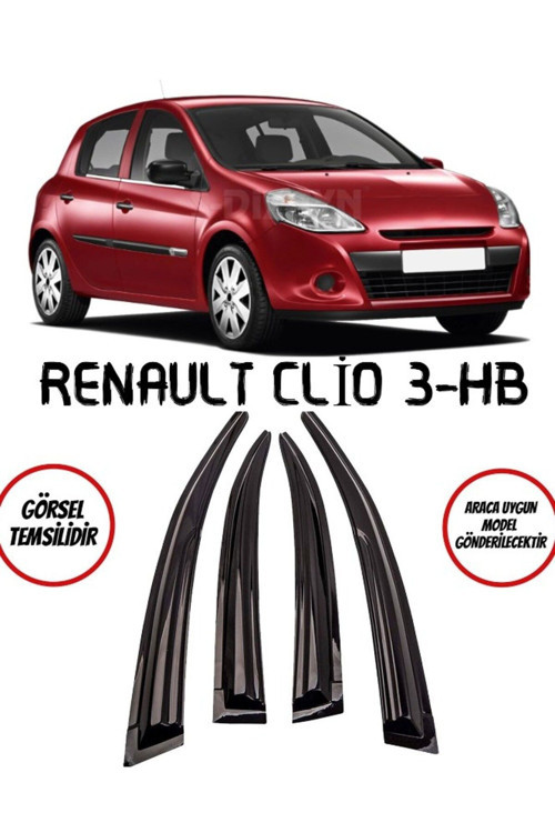 Renault Clio 3 Hb Cam Rüzgarlığı 4Lü