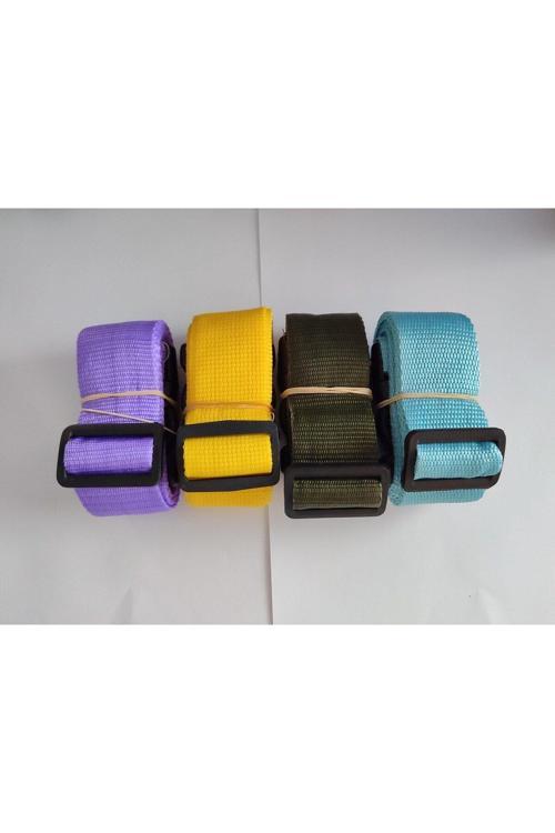 Mor, Sarı, Haki Yeşil Ve Turkuaz Renk Valiz Kemeri 4 Cm Toplam 4 Adet