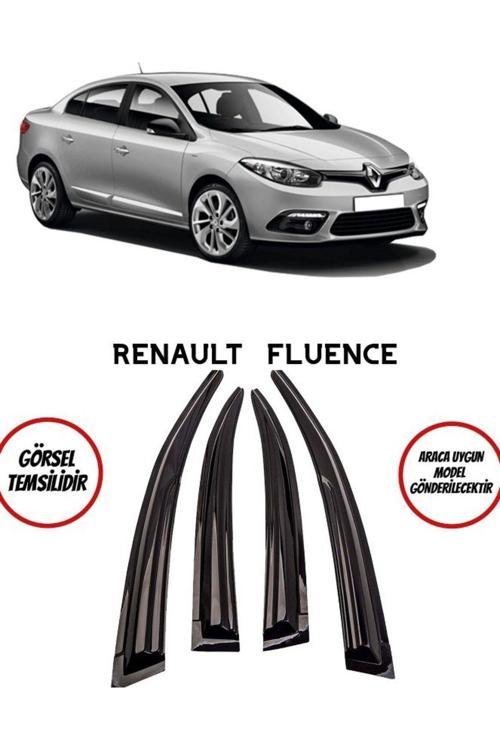 Renault Fluence Cam Rüzgarlık 4 Lü Takım Parlak Siyah