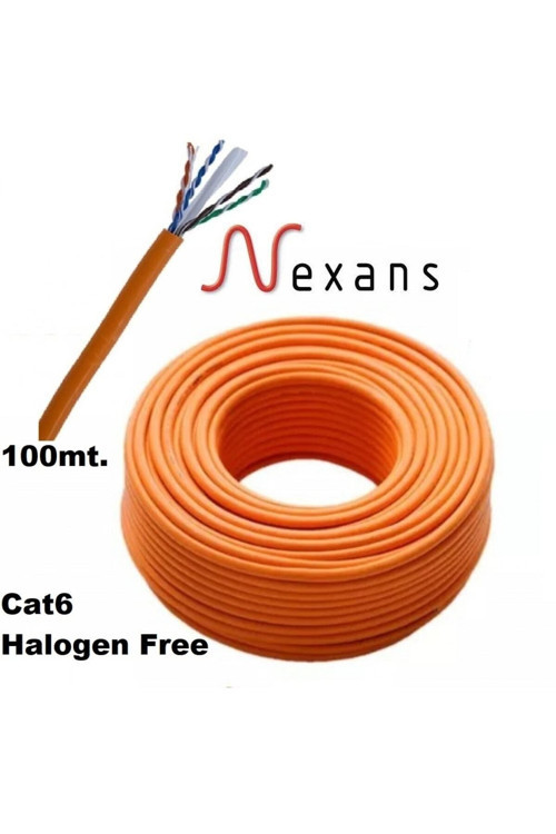 Halogenfree Lszh Cat6 23 Awg Network Kablosu %100 Bakır 100 Metre