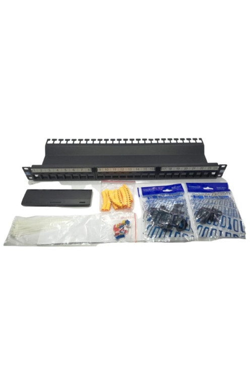 Telkotim-P00-02450-1U 24 Port Keystone Jack Boş Panel 19'' 1U Boş