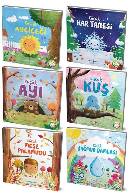 İş Bankası Kültür Yayınları Doğanın Hikâyeleri | Küçük Kuş | Ayçiçeği | Yağmur Damlası | Ayı | Meşe Palamudu | Kar Tanesi Boyama