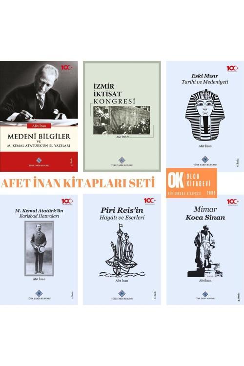 Türk Tarih Kurumu Yayınları Eski Mısır Tarihi Ve Medeniyeti - Medeni Bilgiler - İzmir İktisat Kongresi / Afet İnan - 6 Kitap Set