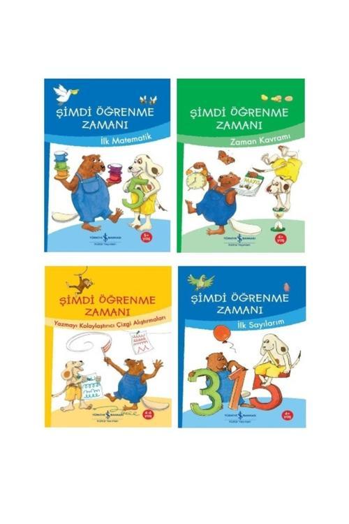 İş Bankası Kültür Yayınları Şimdi Öğrenme Zamanı / Ilk Matematik - Yazmayı Kolaylaştırıcı Çizgi Alıştırmaları - 4 Kitap Set
