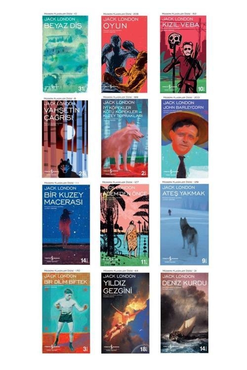 Türkiye İş Bankası Kültür Yayınları Modern Klasikler Dizisi Jack London Kitapları 12 Kitap Set