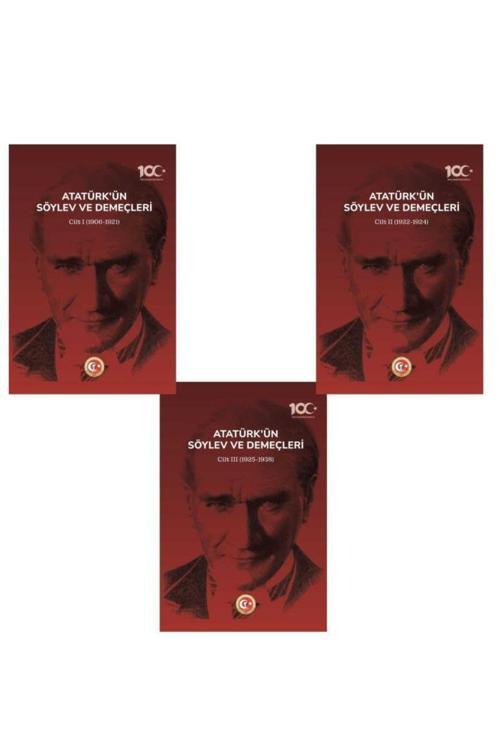 Atatürk Araştırma Merkezi Atatürk'Ün Söylev Ve Demeçleri Cilt: 1-2-3 [3 Cilt Takım] Ciltli Kapak