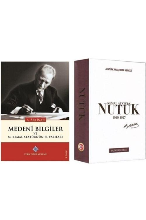 Türk Tarih Kurumu Nutuk 1919 -1927 Günümüz Türkçesi/Zeynep Korkmaz Medeni Bilgiler Atatürk'Ün El Yazıları 2Kitap Set