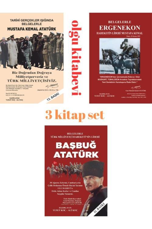 Türk Tarih Kurumu Yayınları Belgelerle Başbuğ Atatürk - Belgelerle Ergenekon - Belgelerle Mustafa Kemal Atatürk / 3 Kitap Set