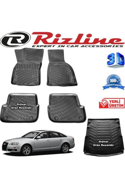 Audi A6 3D Paspas + 3D Bagaj Havuzu Sedan 2005 - 2012 Arası Siyah Set