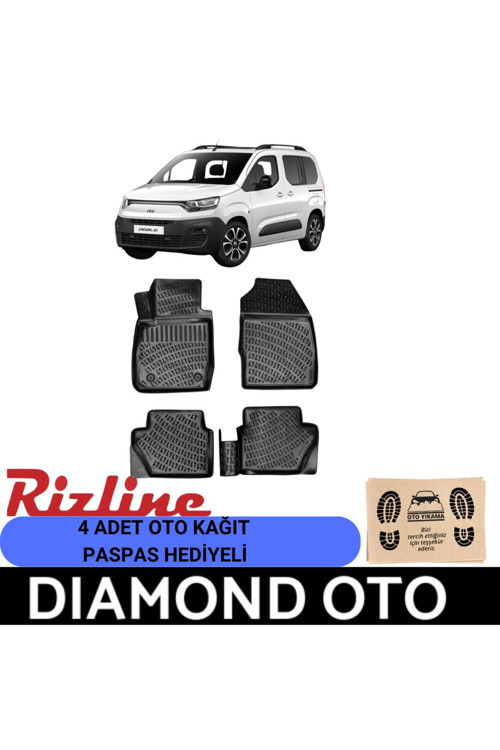 Fiat Doblo Van 3D Havuzlu Paspas 2019-2020-2021-2022-2023-2024-2025-2026
