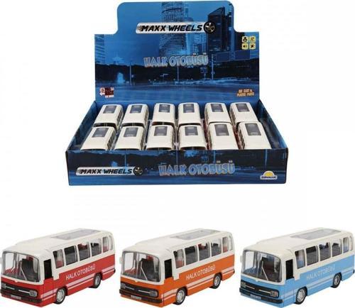 Oyuncak Maxx Wheels Sesli ve Işıklı Nostaljik Halk Otobüsü 15 Cm
