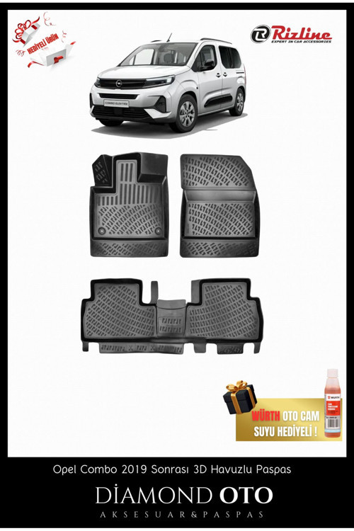 Opel Combo 3D Havuzlu Paspas 2019-2020-2021-2022-2023-2024-2025