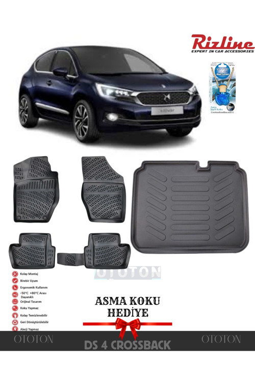 Ds 4 Crossback 2010-2018 Bagaj Havuzu Ve 3D Havuzlu Paspas -Hediyeli