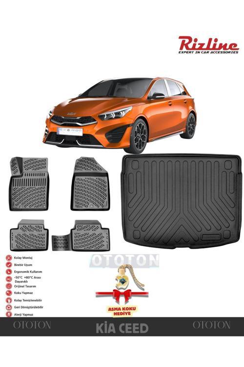 Kia Ceed 2022 Sonrası Benzin/Dizel - Yeni Logo Üst Bagaj Havuzu Ve 3D Havuzlu Paspas -Hediyeli
